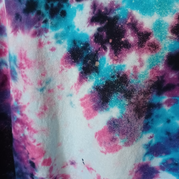Men's Unisex XL Long Sleeve Galaxy Tie Dye Tee - Picture 3 of 3
